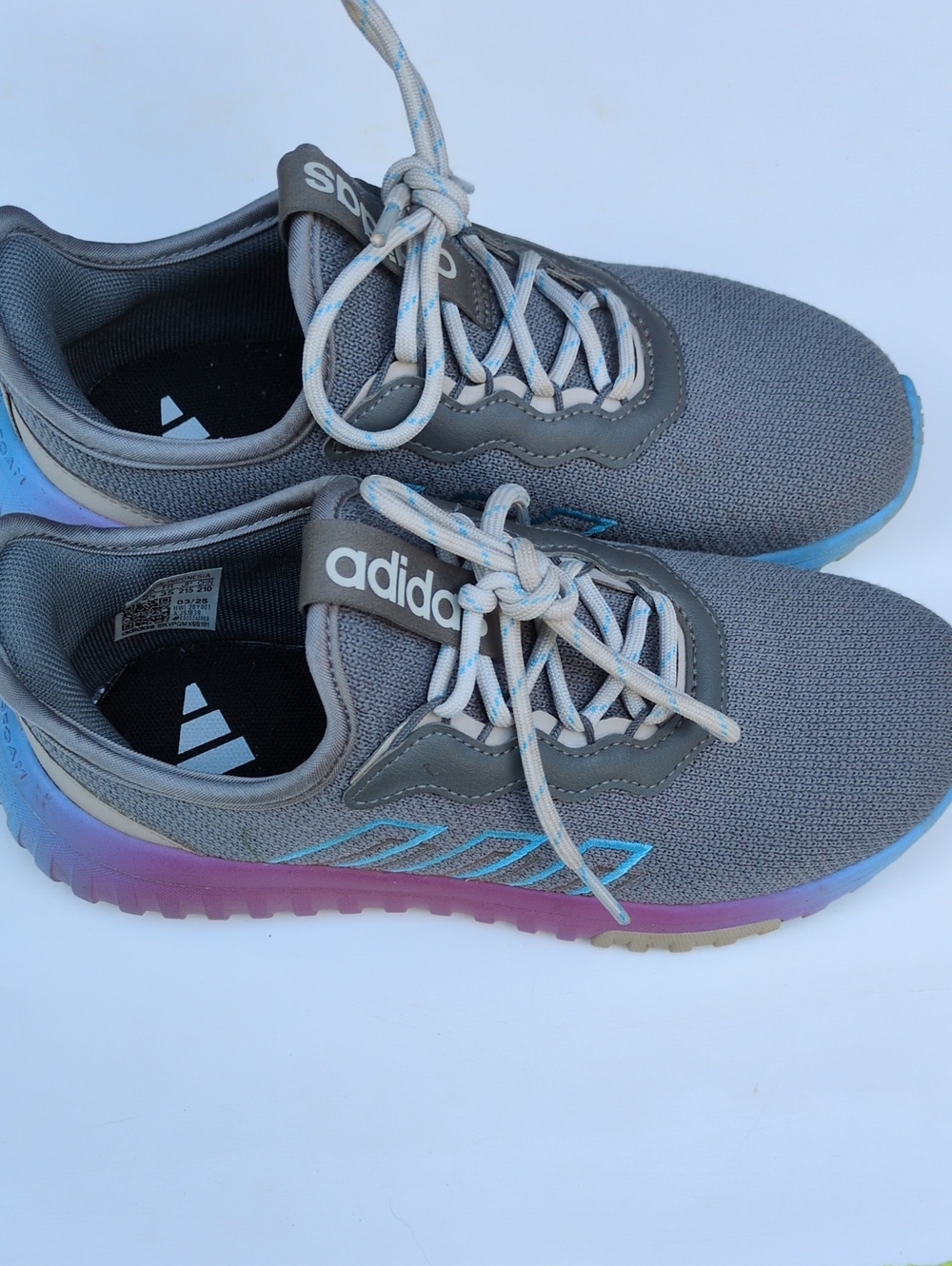 Adidas Kaptir Flow 2.0 Shoes Sneakers Girls size 3 - Picture 6 of 9